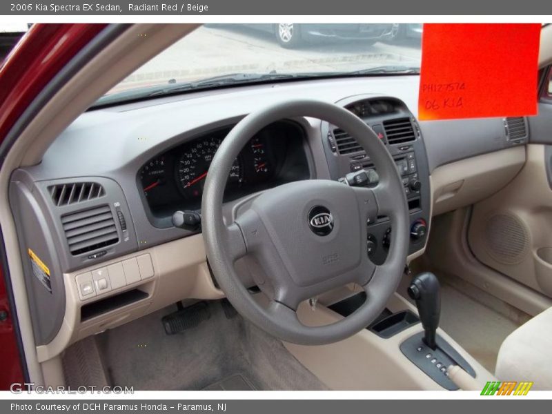 Radiant Red / Beige 2006 Kia Spectra EX Sedan