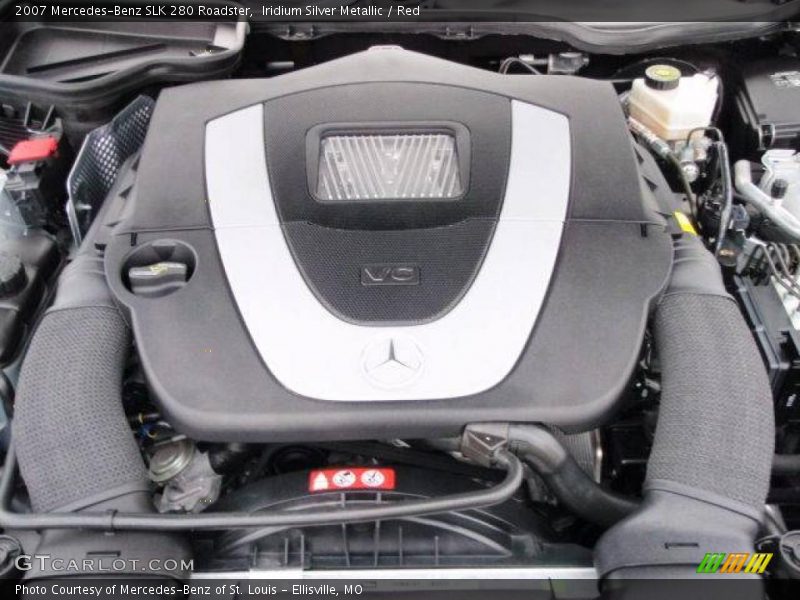 Iridium Silver Metallic / Red 2007 Mercedes-Benz SLK 280 Roadster