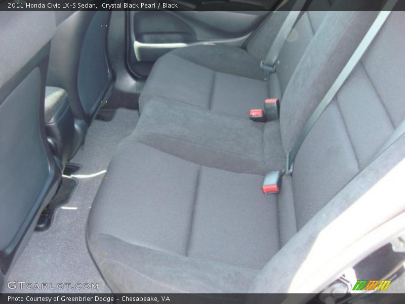 Crystal Black Pearl / Black 2011 Honda Civic LX-S Sedan