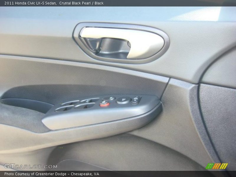Crystal Black Pearl / Black 2011 Honda Civic LX-S Sedan