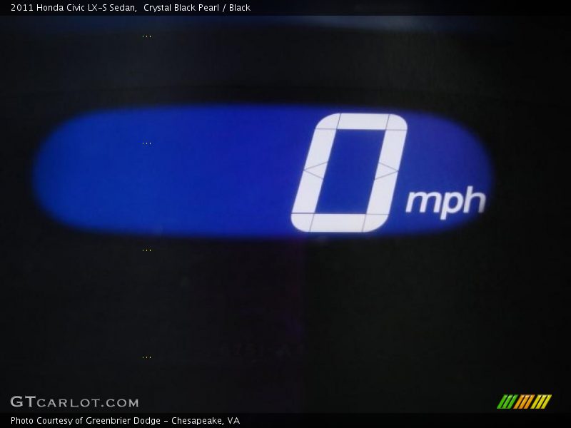 Crystal Black Pearl / Black 2011 Honda Civic LX-S Sedan
