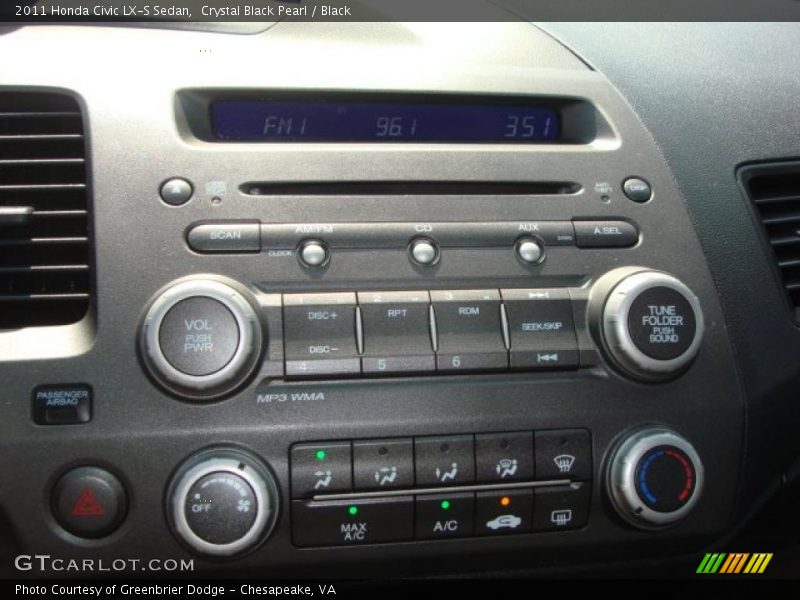 Controls of 2011 Civic LX-S Sedan