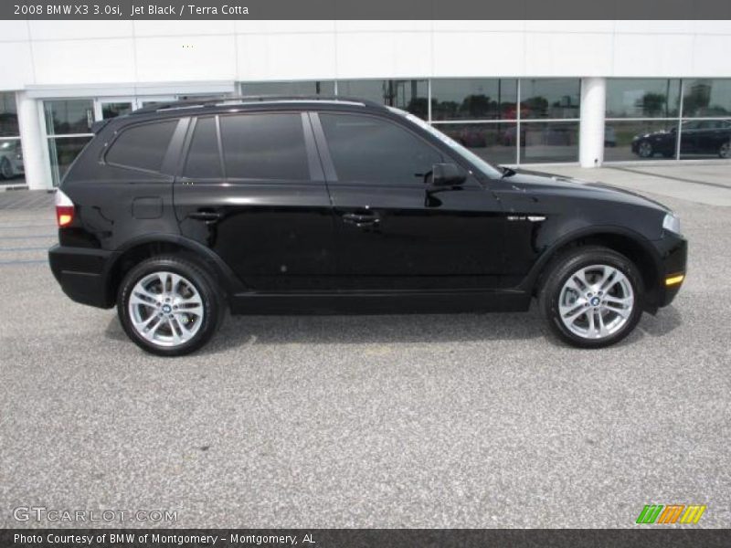 Jet Black / Terra Cotta 2008 BMW X3 3.0si
