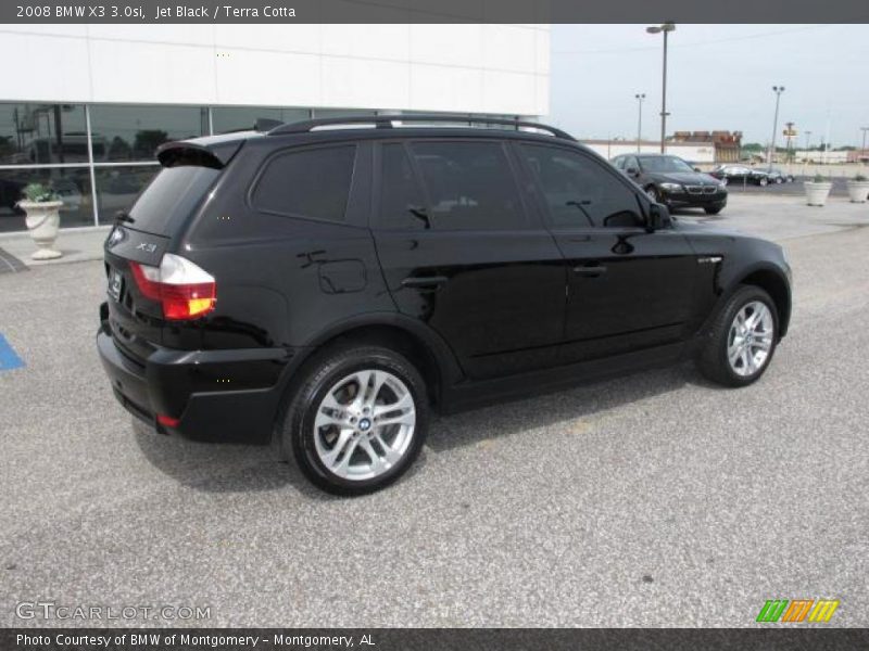 Jet Black / Terra Cotta 2008 BMW X3 3.0si