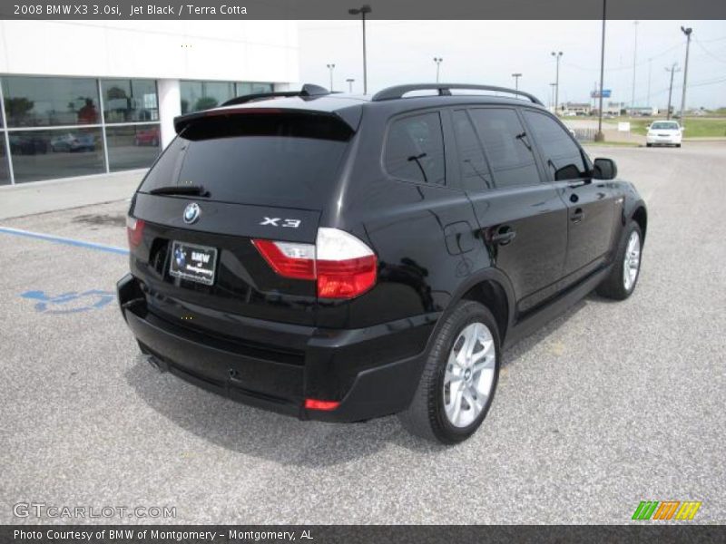 Jet Black / Terra Cotta 2008 BMW X3 3.0si