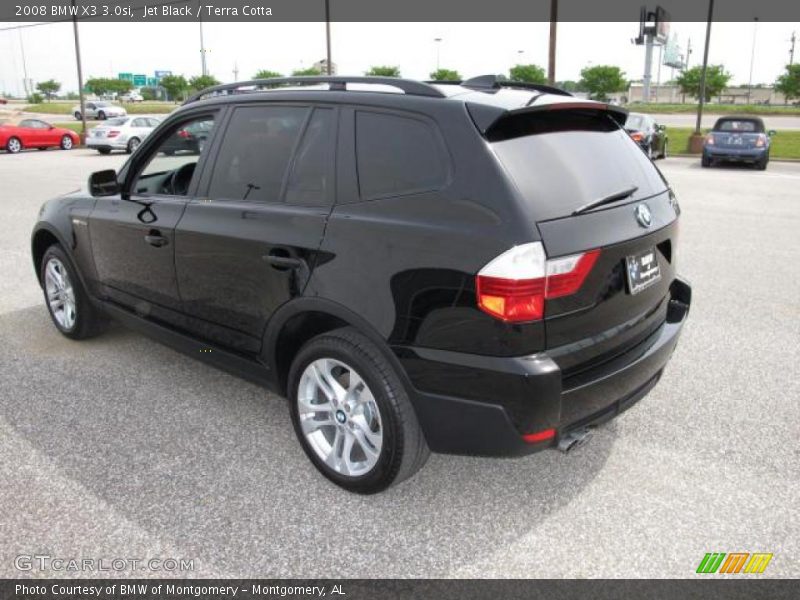Jet Black / Terra Cotta 2008 BMW X3 3.0si