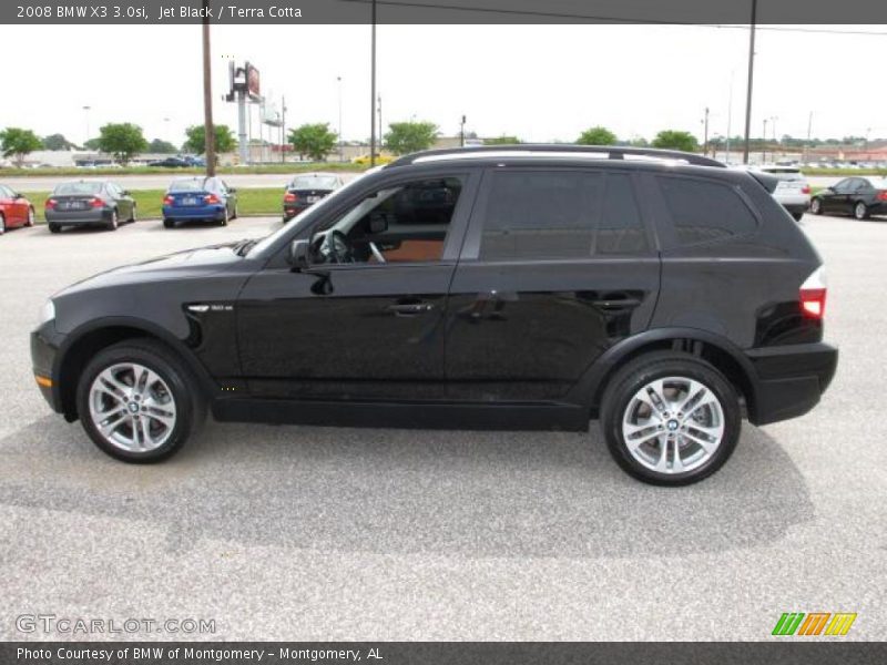 Jet Black / Terra Cotta 2008 BMW X3 3.0si