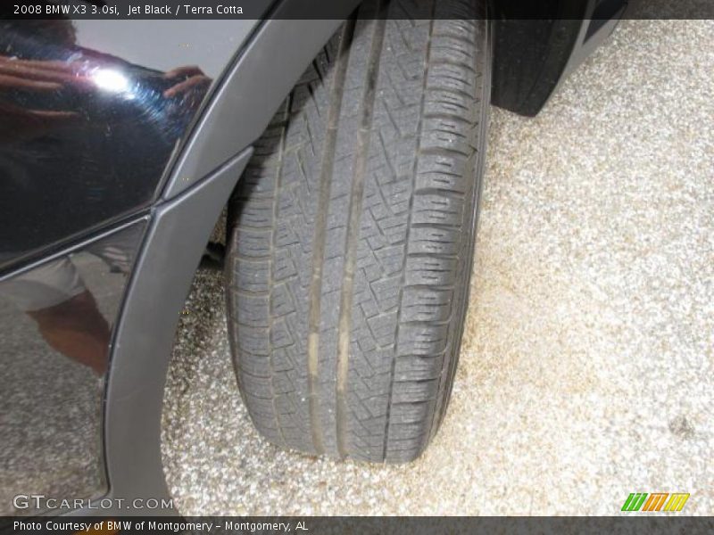 Jet Black / Terra Cotta 2008 BMW X3 3.0si