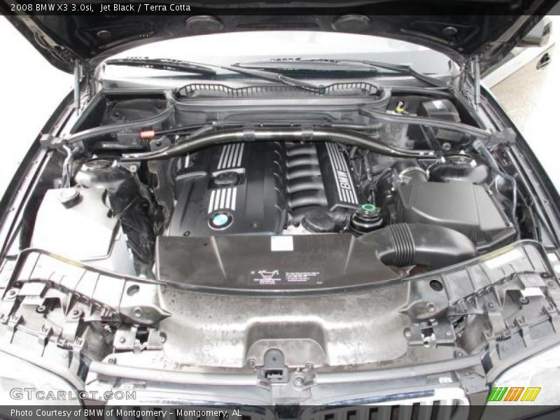 Jet Black / Terra Cotta 2008 BMW X3 3.0si