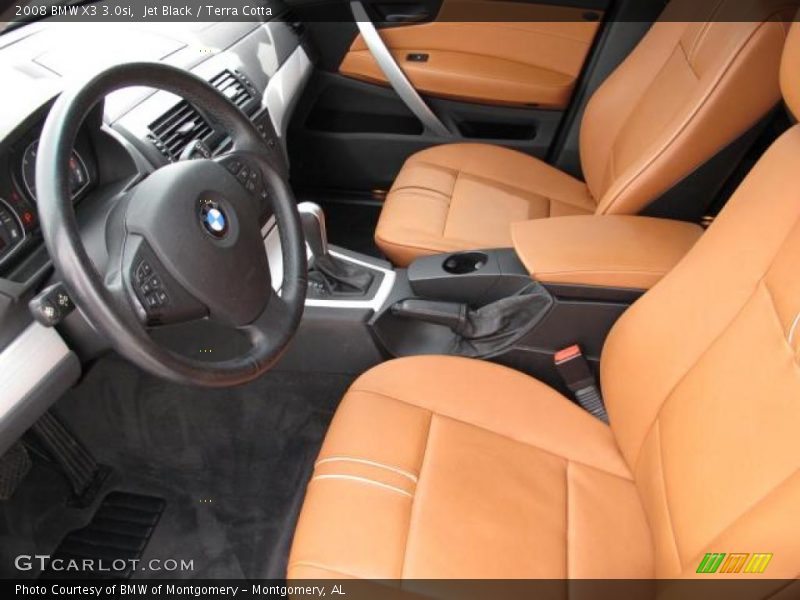 Jet Black / Terra Cotta 2008 BMW X3 3.0si