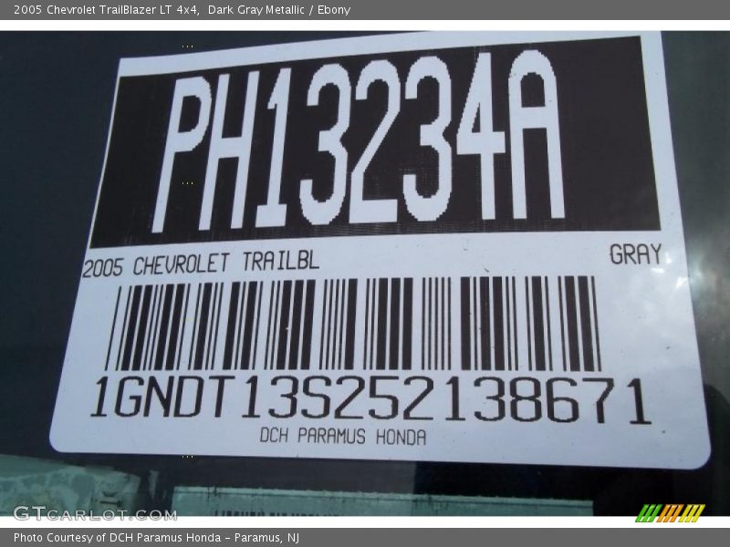 Dark Gray Metallic / Ebony 2005 Chevrolet TrailBlazer LT 4x4