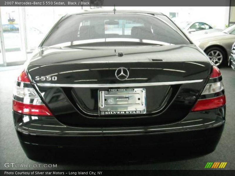 Black / Black 2007 Mercedes-Benz S 550 Sedan