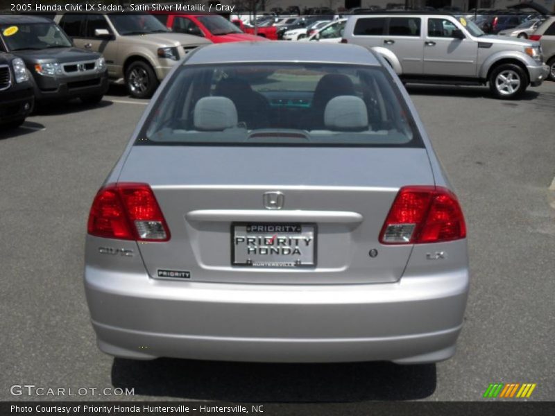 Satin Silver Metallic / Gray 2005 Honda Civic LX Sedan