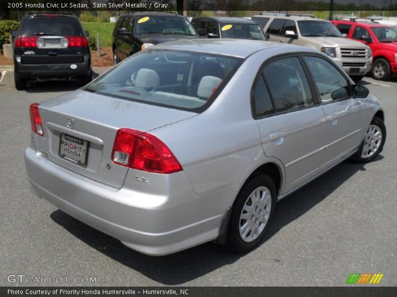 Satin Silver Metallic / Gray 2005 Honda Civic LX Sedan