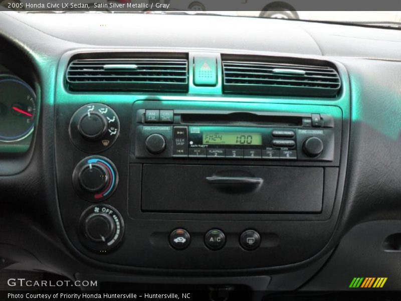 Satin Silver Metallic / Gray 2005 Honda Civic LX Sedan