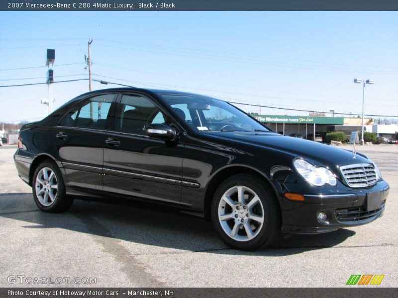 Black / Black 2007 Mercedes-Benz C 280 4Matic Luxury