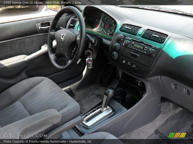 Satin Silver Metallic / Gray 2005 Honda Civic LX Sedan