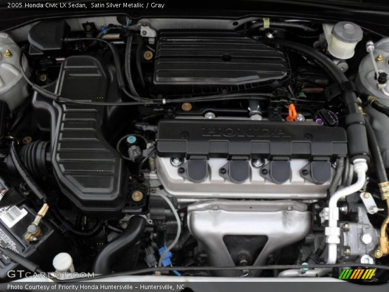 Satin Silver Metallic / Gray 2005 Honda Civic LX Sedan