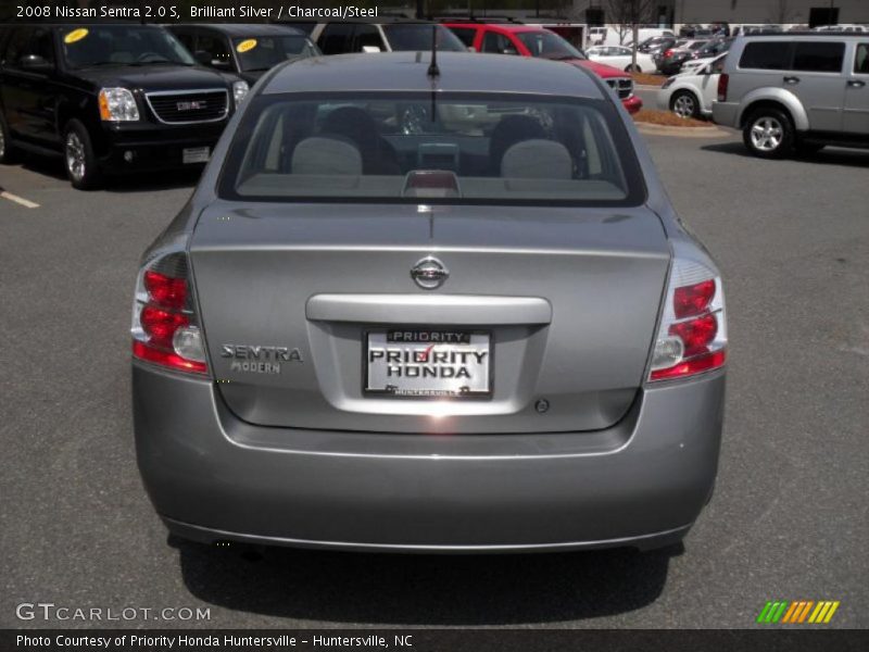 Brilliant Silver / Charcoal/Steel 2008 Nissan Sentra 2.0 S