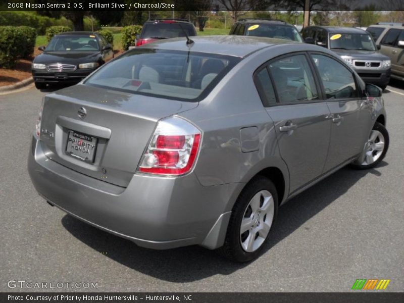 Brilliant Silver / Charcoal/Steel 2008 Nissan Sentra 2.0 S
