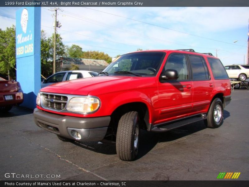 Bright Red Clearcoat / Medium Graphite Grey 1999 Ford Explorer XLT 4x4