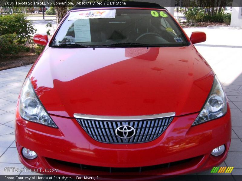 Absolutely Red / Dark Stone 2006 Toyota Solara SLE V6 Convertible