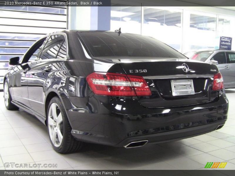 Black / Black 2010 Mercedes-Benz E 350 4Matic Sedan