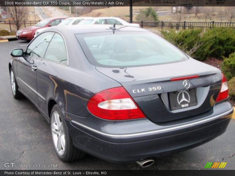 Steel Grey Metallic / Ash Grey 2008 Mercedes-Benz CLK 350 Coupe