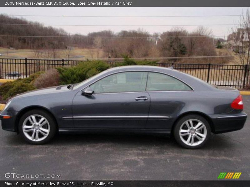 Steel Grey Metallic / Ash Grey 2008 Mercedes-Benz CLK 350 Coupe