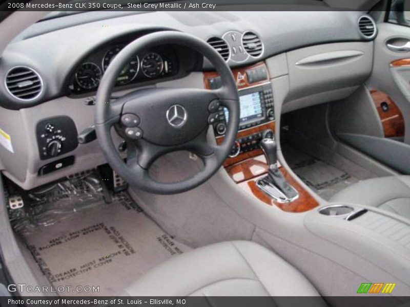 Steel Grey Metallic / Ash Grey 2008 Mercedes-Benz CLK 350 Coupe