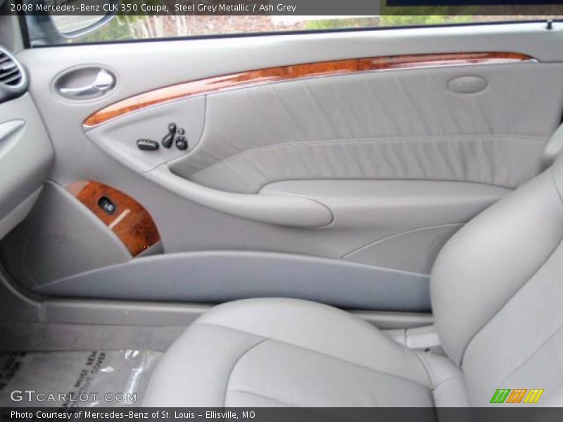 Steel Grey Metallic / Ash Grey 2008 Mercedes-Benz CLK 350 Coupe