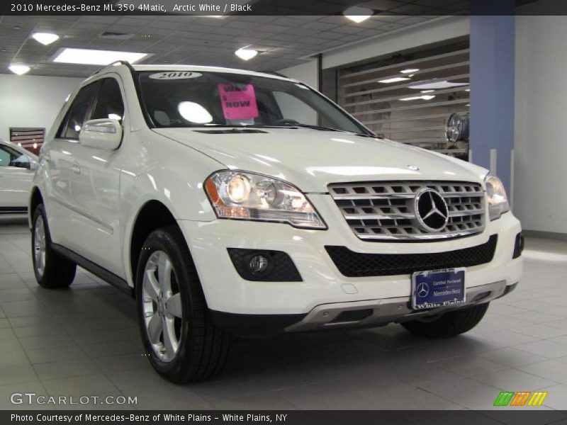 Arctic White / Black 2010 Mercedes-Benz ML 350 4Matic