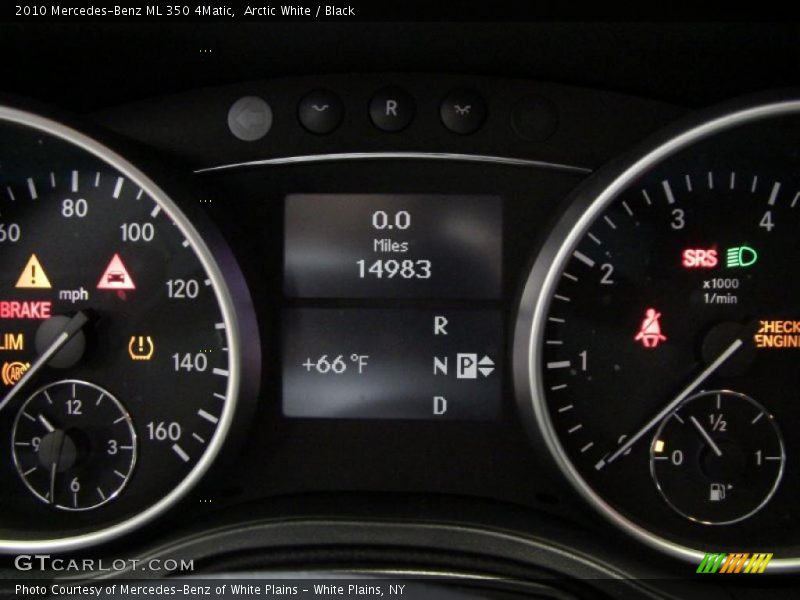 Arctic White / Black 2010 Mercedes-Benz ML 350 4Matic