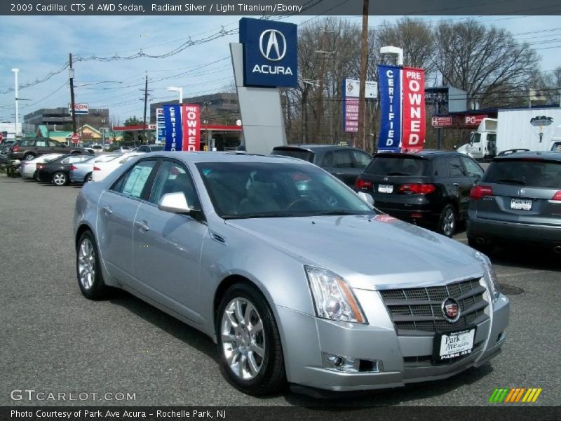 Radiant Silver / Light Titanium/Ebony 2009 Cadillac CTS 4 AWD Sedan
