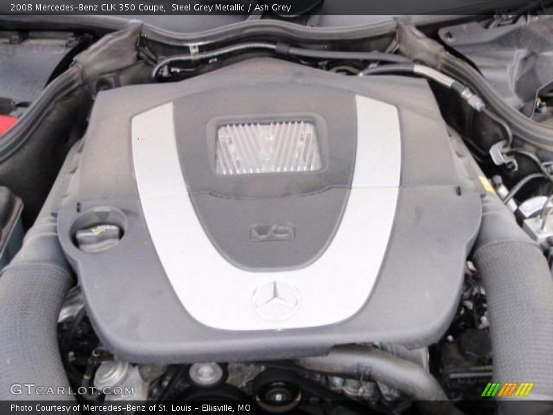 Steel Grey Metallic / Ash Grey 2008 Mercedes-Benz CLK 350 Coupe