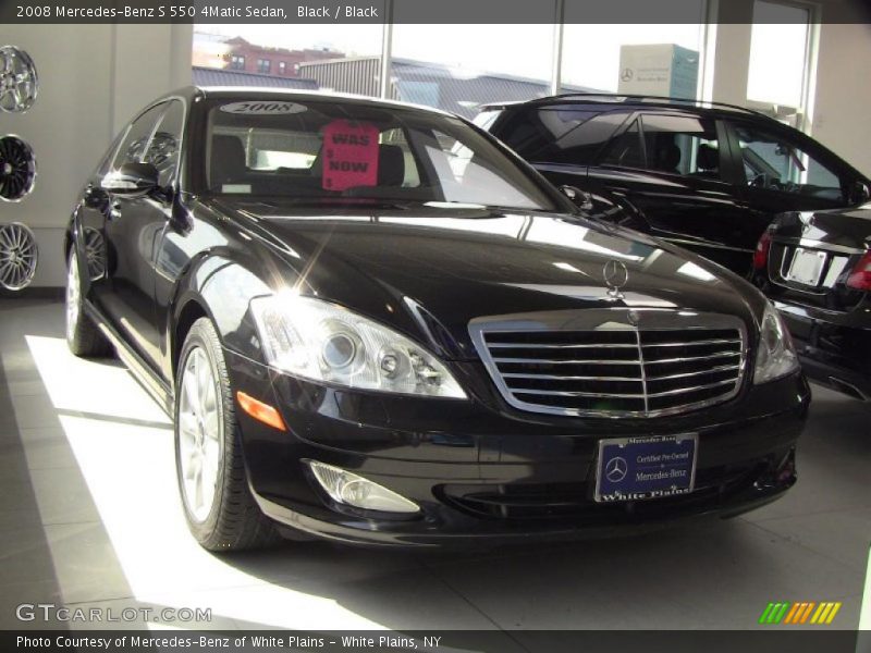 Black / Black 2008 Mercedes-Benz S 550 4Matic Sedan