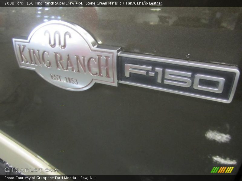 Stone Green Metallic / Tan/Castaño Leather 2008 Ford F150 King Ranch SuperCrew 4x4