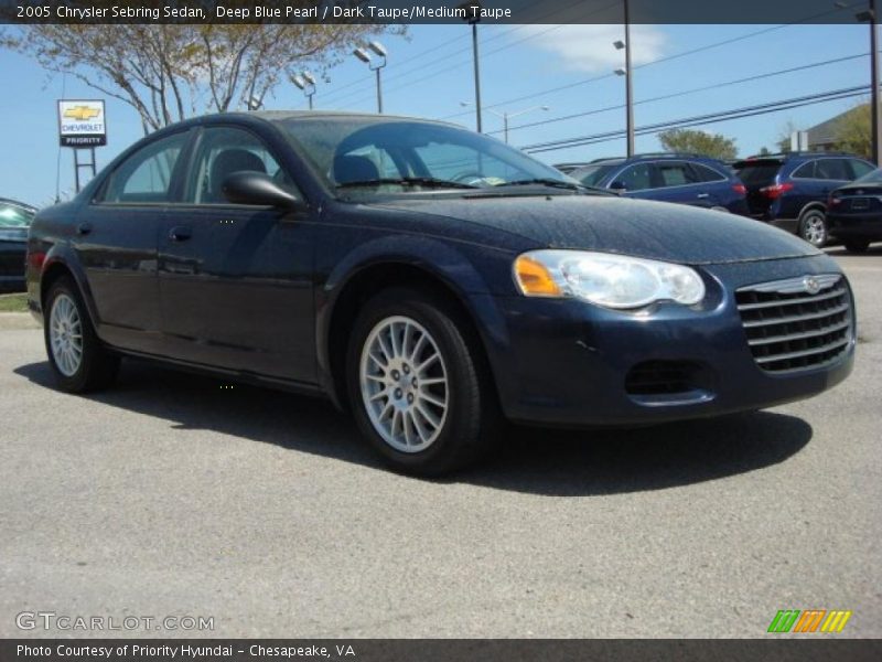 Deep Blue Pearl / Dark Taupe/Medium Taupe 2005 Chrysler Sebring Sedan