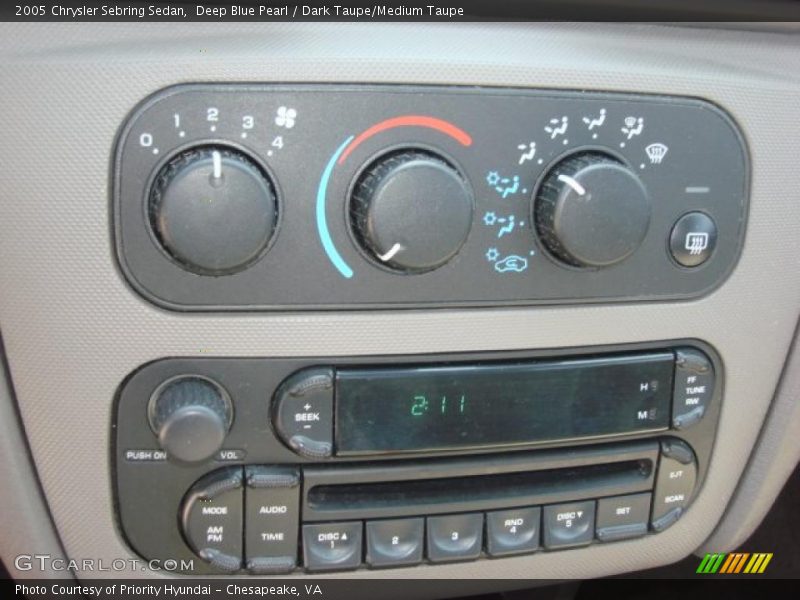 Deep Blue Pearl / Dark Taupe/Medium Taupe 2005 Chrysler Sebring Sedan