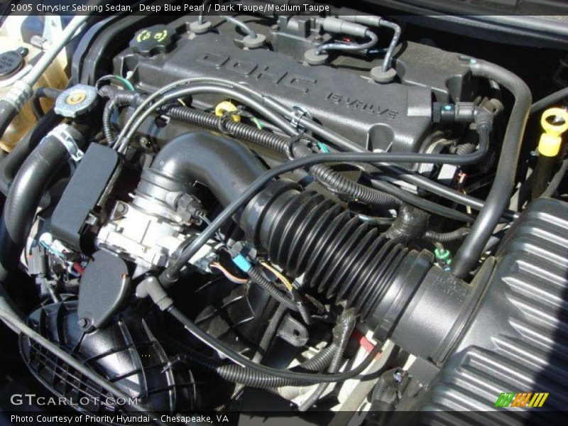 Deep Blue Pearl / Dark Taupe/Medium Taupe 2005 Chrysler Sebring Sedan