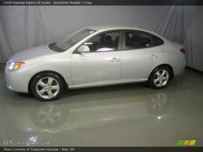 QuickSilver Metallic / Gray 2008 Hyundai Elantra SE Sedan