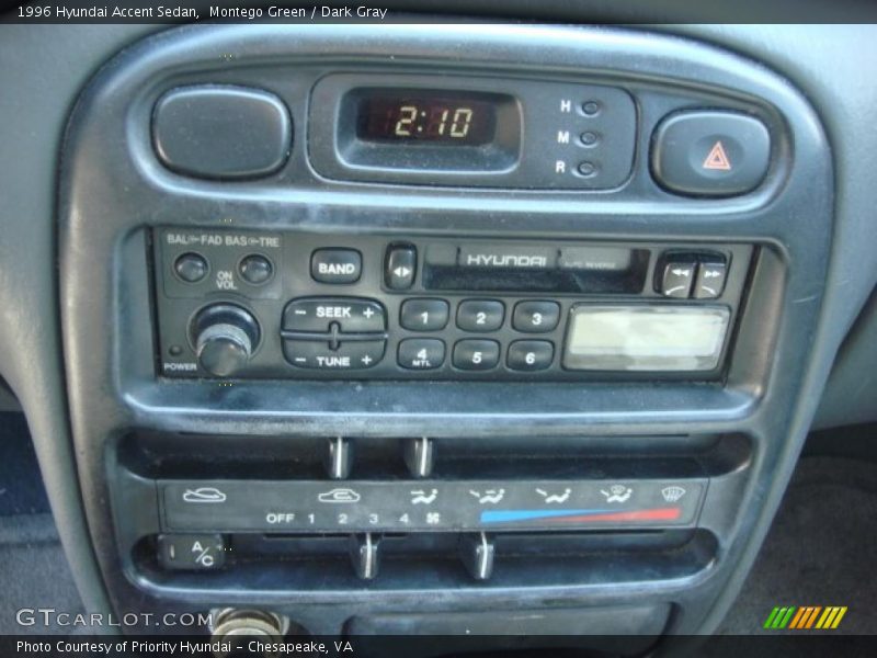 Controls of 1996 Accent Sedan