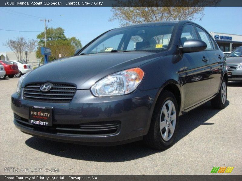 Charcoal Gray / Gray 2008 Hyundai Accent GLS Sedan