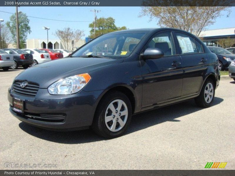 Charcoal Gray / Gray 2008 Hyundai Accent GLS Sedan