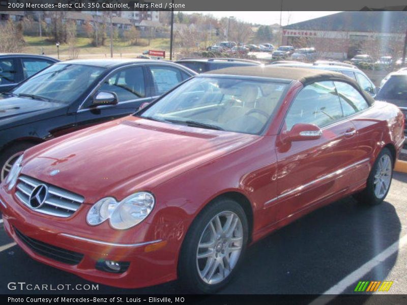 Mars Red / Stone 2009 Mercedes-Benz CLK 350 Cabriolet