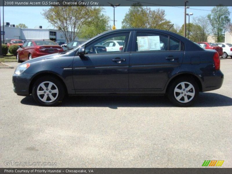 Charcoal Gray / Gray 2008 Hyundai Accent GLS Sedan