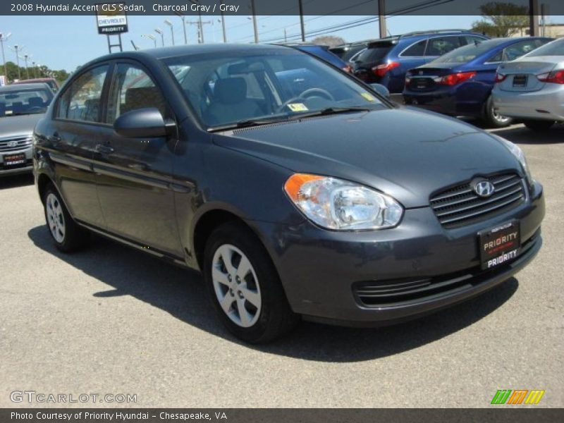 Charcoal Gray / Gray 2008 Hyundai Accent GLS Sedan