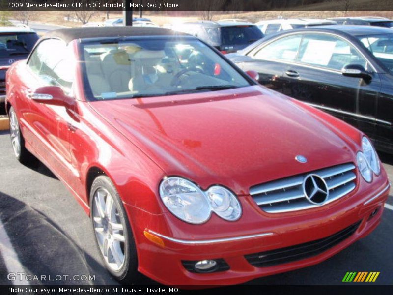 Mars Red / Stone 2009 Mercedes-Benz CLK 350 Cabriolet