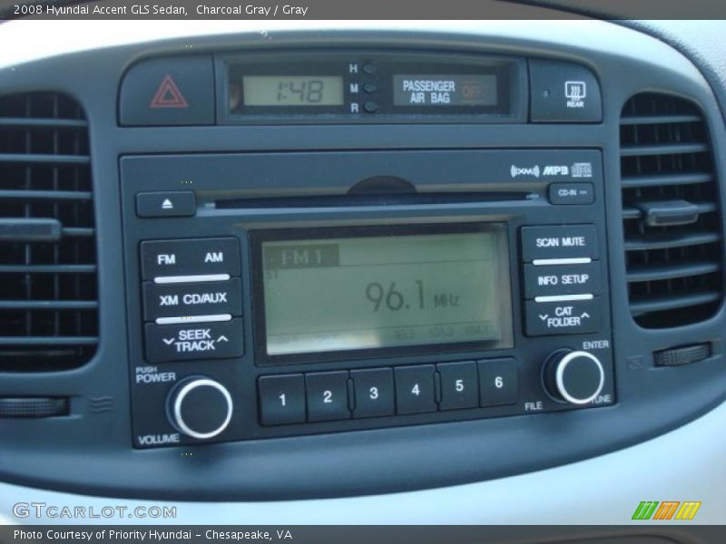 Charcoal Gray / Gray 2008 Hyundai Accent GLS Sedan