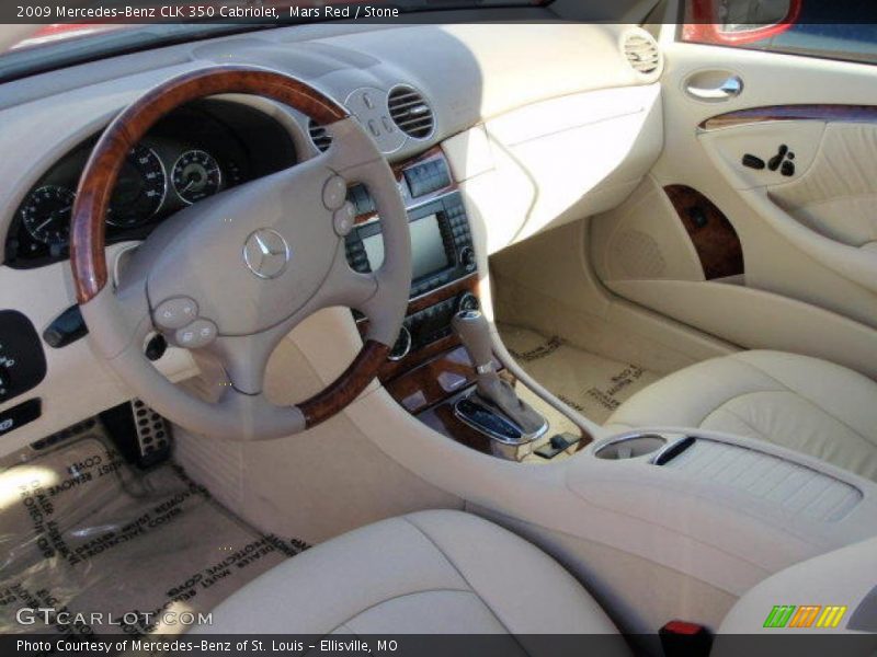 Mars Red / Stone 2009 Mercedes-Benz CLK 350 Cabriolet